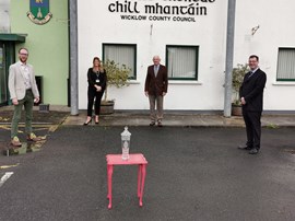 Presentation to Blessington Town Team - Blessington was second in the Bank of Ireland, Begin Together Award 2020 Population Category 4.001 – 7,000 last year
